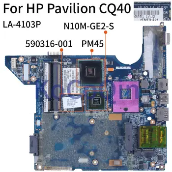 A HP Pavilion CQ40 PM45 G103M Alaplapja LA-4103P 590316-001 N10M-GE2-S HM55 DDR2 Laptop Alaplap